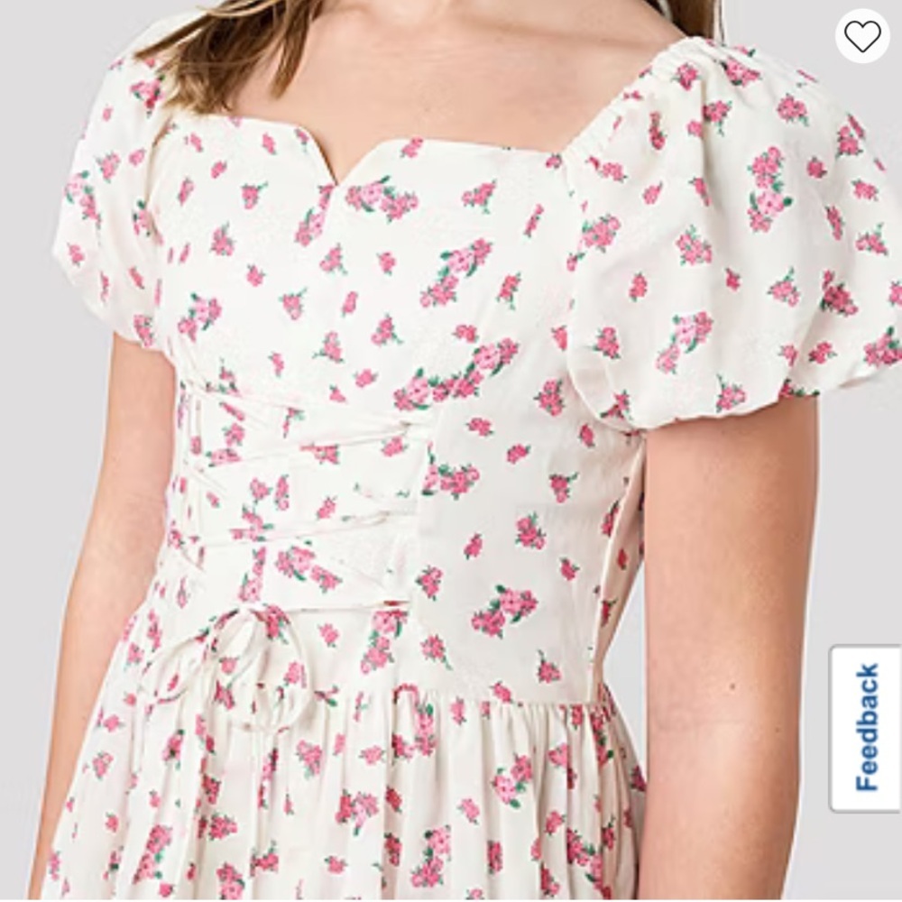 Rare Editions Girls Short Sleeve Floral Puffed A-Line Dress Size 8